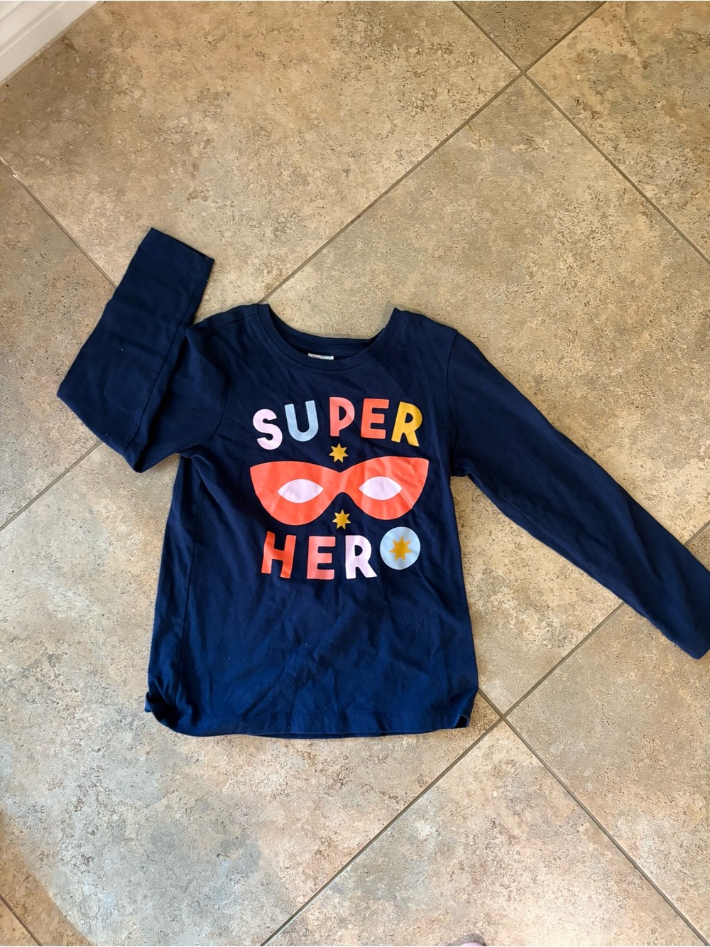 Hanna Anderson Kids Navy Superhero Long-Sleeve Shirt